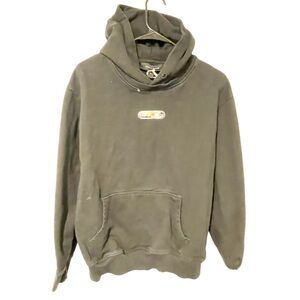 Criminal Damage Men’s Size Large Black Graphic Hooded Pullover Sweatshirt‎